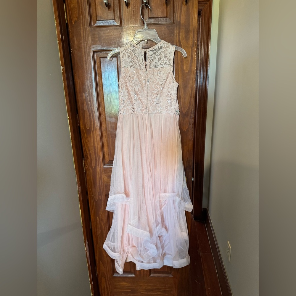 Speechless Pink Lace and Tulle Kids Dress - Picture 2 of 4